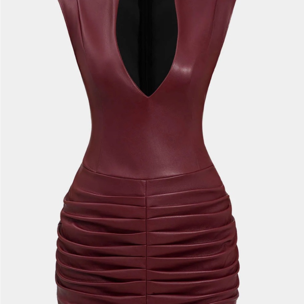 Chic Sleeveless Burgundy Mini Dress